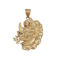 Angel Michael Biblia Sacra Pendant (10K)