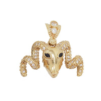 Ice-Out Zirconia Goat Pendant (10K)