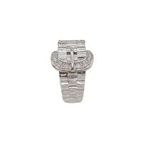 Zirconia Belt Ring (Silver)