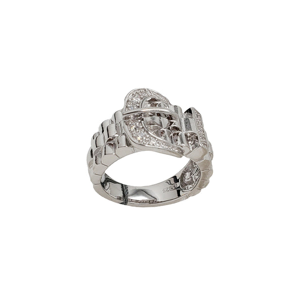 Zirconia Belt Ring (Silver)