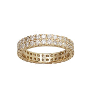Double Row Diamond Ring (14K).