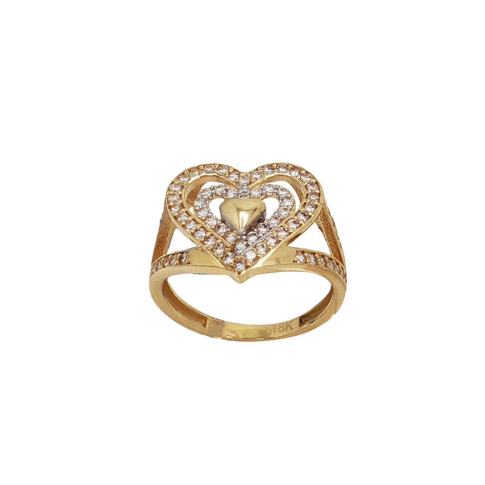 Zirconia Heart Ring (18K)