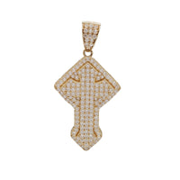 Zirconia Iced-Out Cross Pendant (14K)
