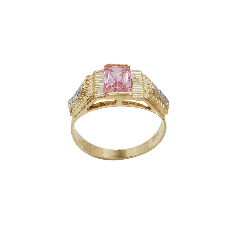 Zirconia Virgin Mary Pink Ring (14K)
