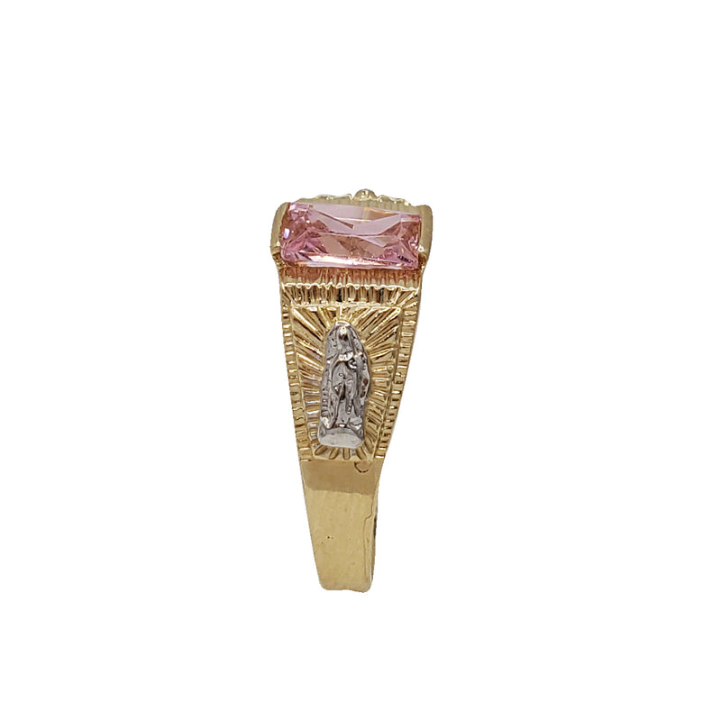 Zirconia Virgin Mary Pink Ring (14K)