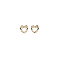 Diamond-CuT Heart Stud Earrings (14K)