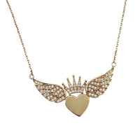 Zirconia Fancy Heart Necklace (14K)