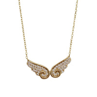 Zirconia Angel Wing Fancy Chain (14K)