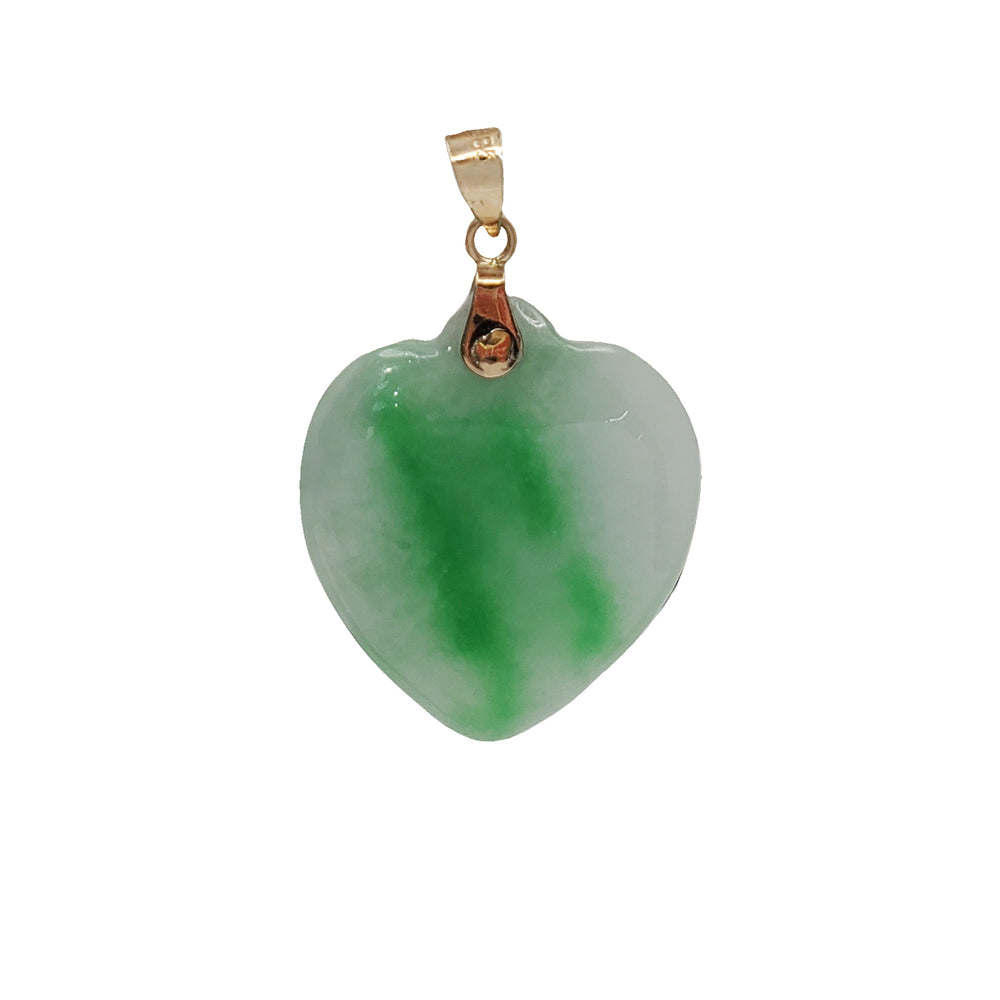 Heart Jade Pendant (14K)
