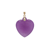 Violetas sirds nefrīta kulons (14 K)