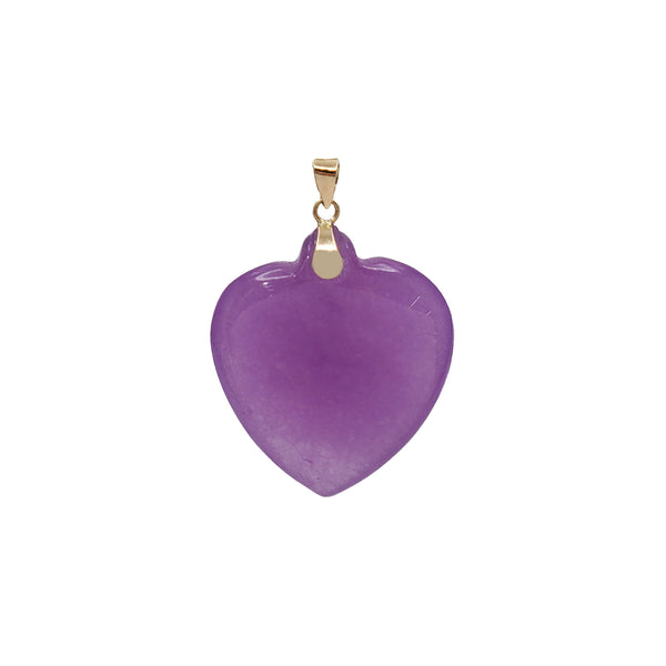 Purple Heart Jade Pendant (14K)