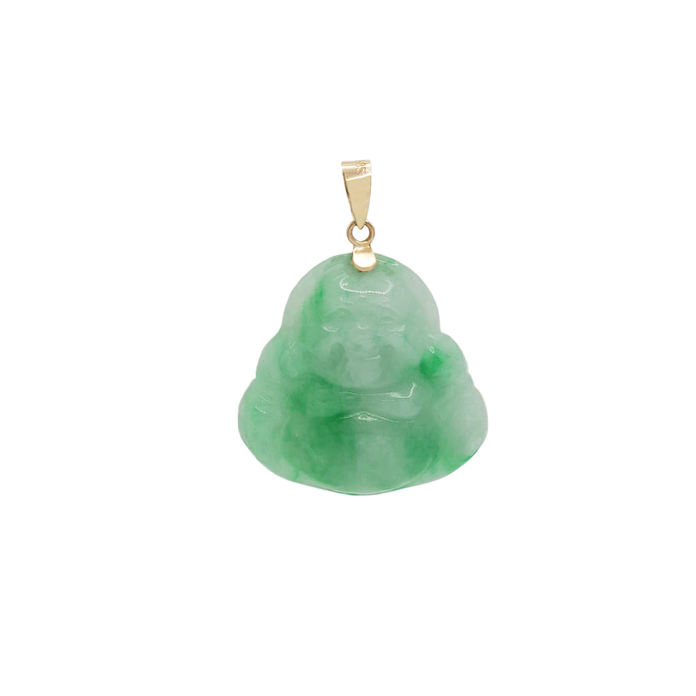 Jade Buddha Pendant (14K)