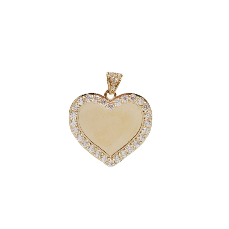 Zirconia Heart Picture Pendant (14K)