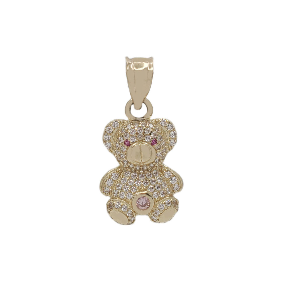 Zirconia Teddy Bear Pendant (14K)
