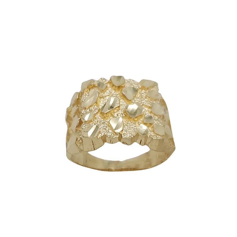 Diamond-Cut Nugget Ring (10K)