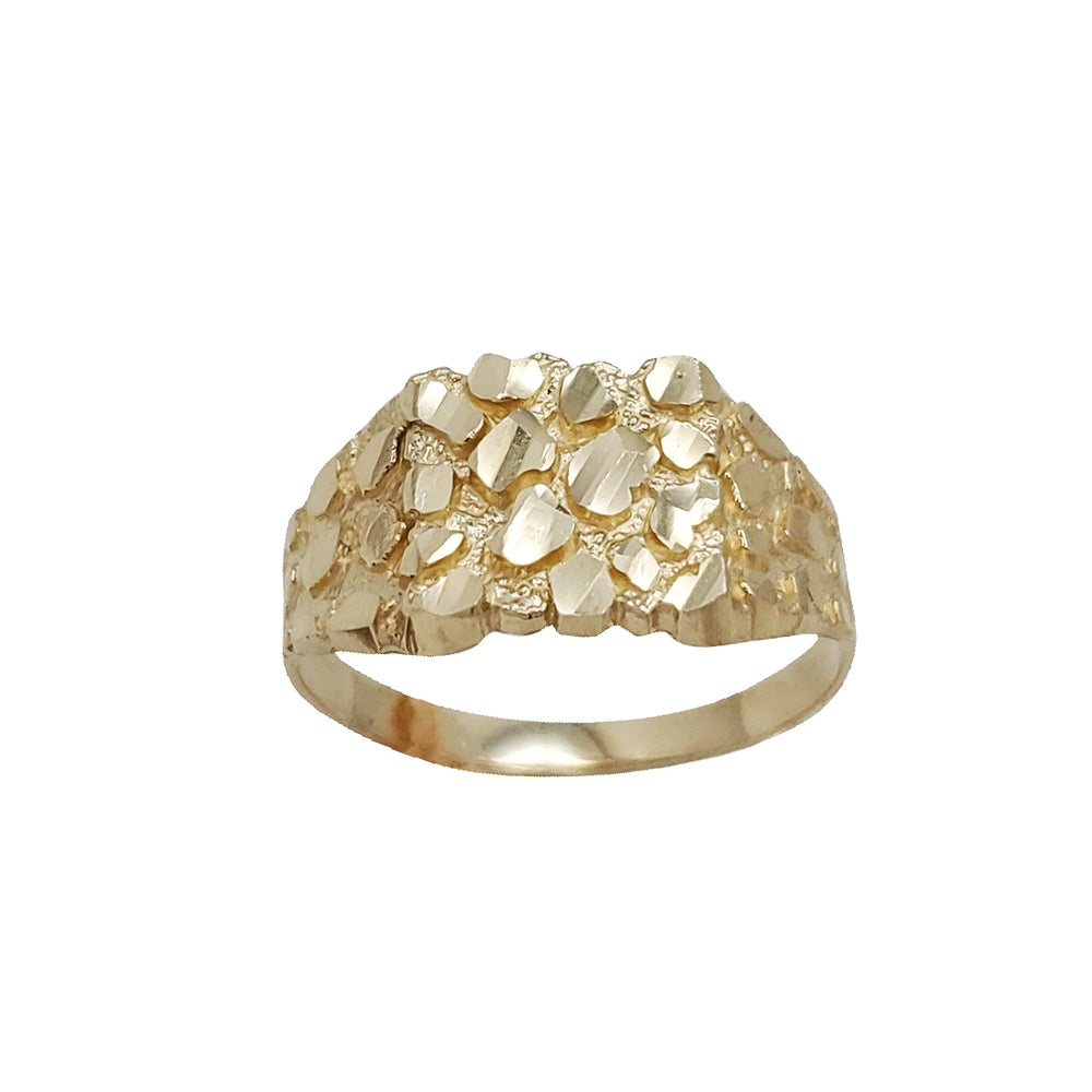 Diamond-Cut Nugget Ring (10K)