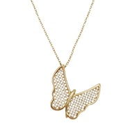 Zirconia Butterfly Fancy Necklace (14K)