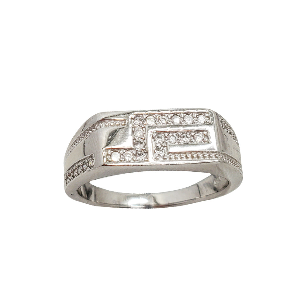 Zirconia Square Ring (Silver)