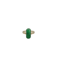 Solitaire Jade Ring (14K)
