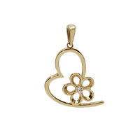 Heart With Flower Pendant (14K)