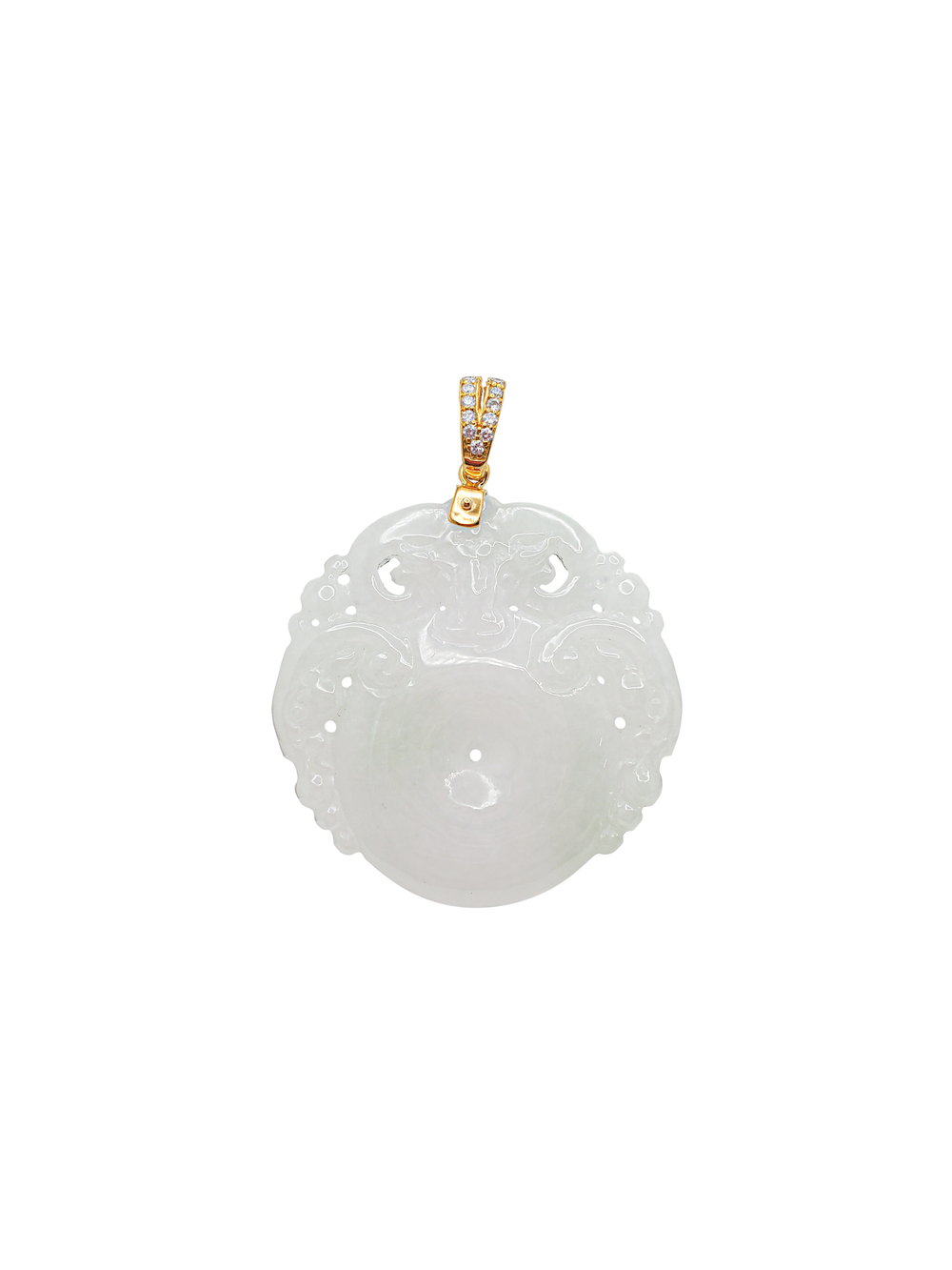 Diamond Jade Pendant (14K)