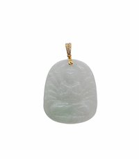 Pendanti Buddha Jade Diamond (14K)