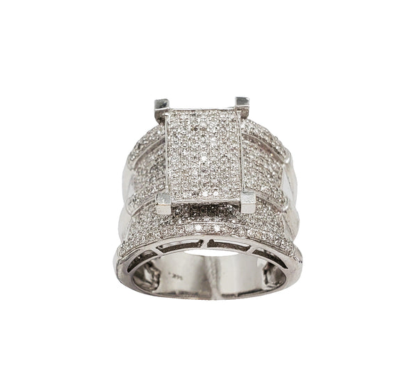 Diamond Square Engagement Ring (14K)