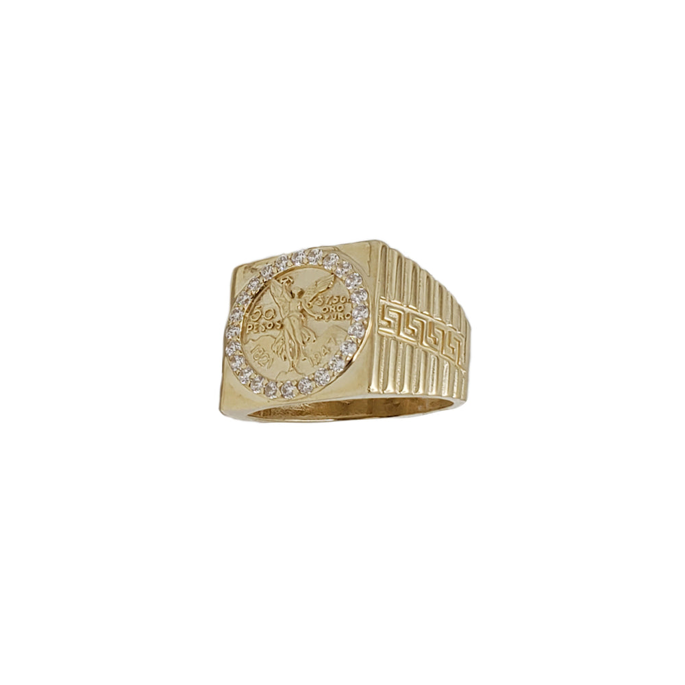 "50 Pesos" Mexican Centenario Coin Ring (14K)