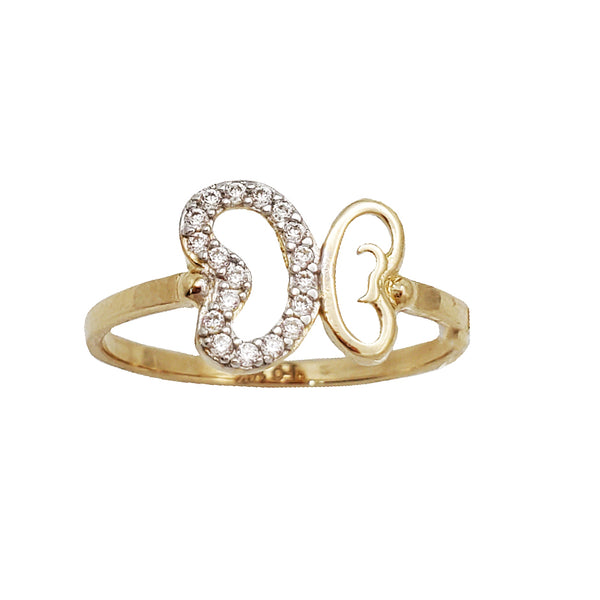 Outlined Butterfly Ring (14K)