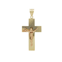 Diamond Cut Crucifix Pendant (14K)