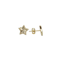 Diamond-Cut Star Stud Earrings (14K)