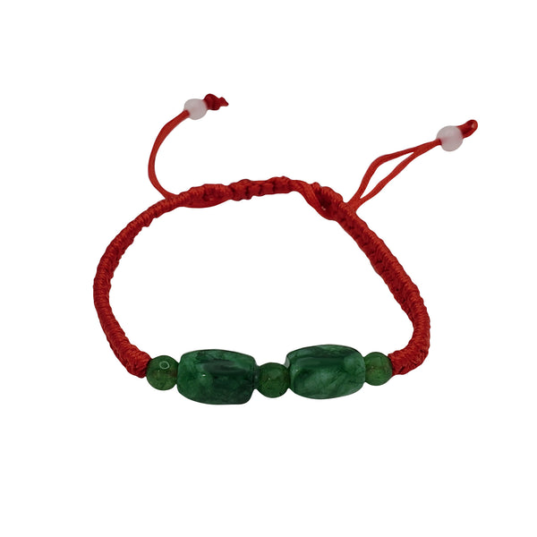 Jade Pi Disc With Red String Bracelet