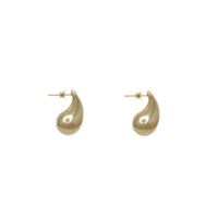 Puffy Gold Drop Stud Earring(14K)