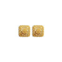 Fancy Square Earrings (22K)
