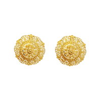 Flower Design Wedding Earrings (22K)