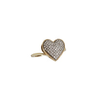 Iced-Out Diamond Heart Ring (14K)