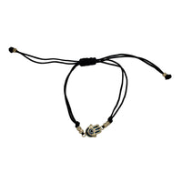 Hamsa Hand Evil Eye Charms With String Bracelet (14K)