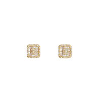 Square Diamond Stud Earring (14K)