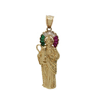 Multicolor Zirconia Saint Jude Pendant (14K)