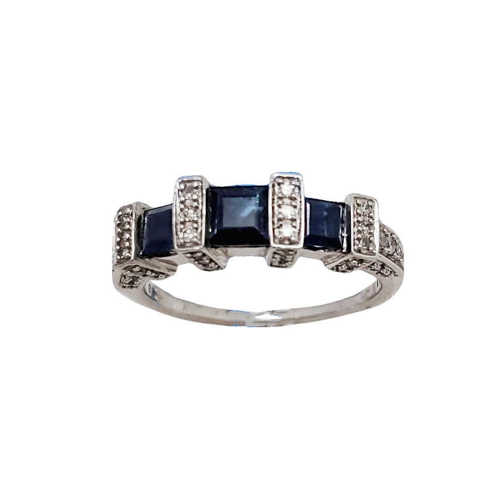 Diamond and Sapphire Ring (14K)