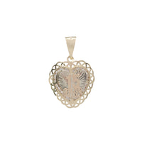 Zirconia #15 Heart Pendant (14K)