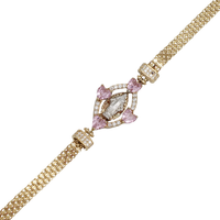 Zirconia Bismark Virgin Mary Bracelet (14K)