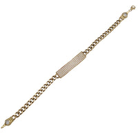 Zirconia ID Bar Bracelet (14K)