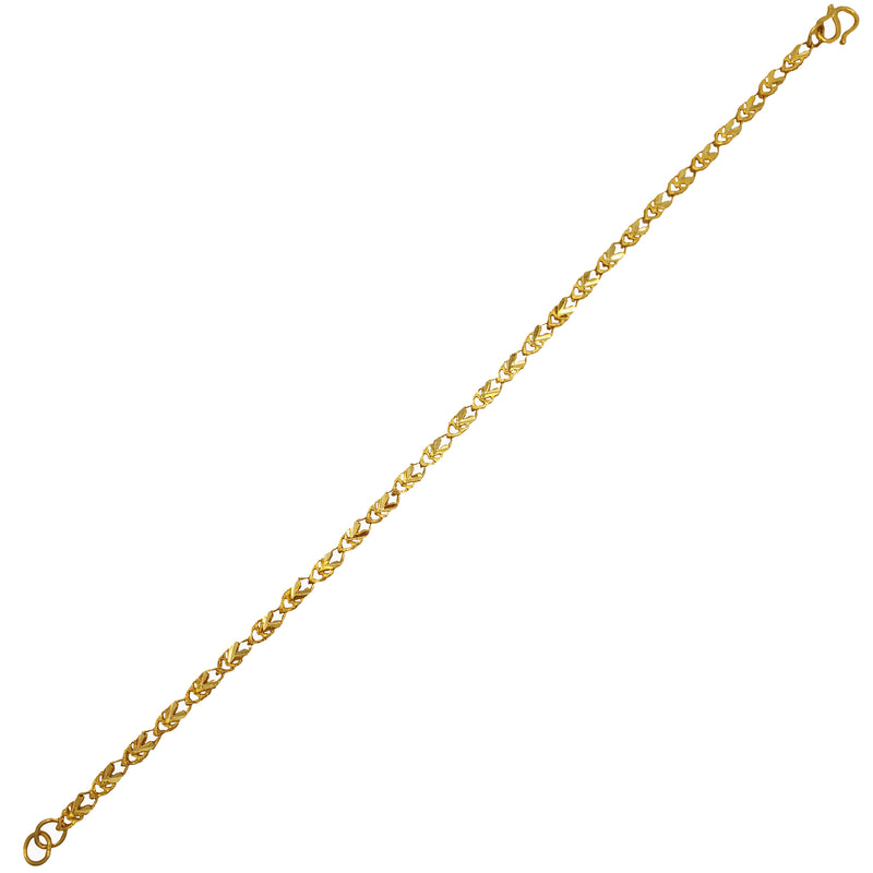 Diamond-Cut Heart Fancy Bracelet (24K)