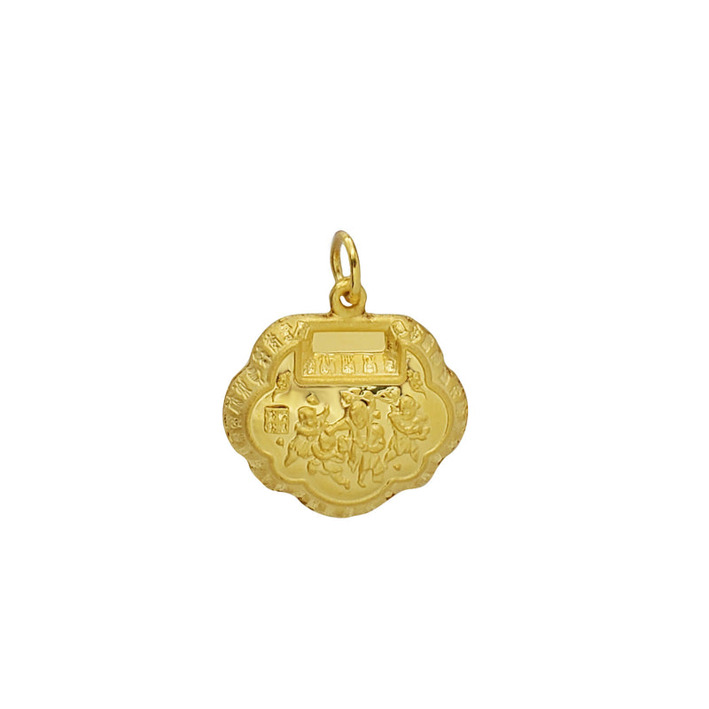 Hollow Longevity Lock Pendant (24K)