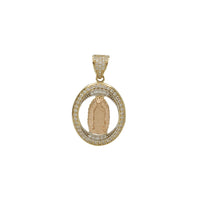 Two-Tone Guadalupe Oval Pendant (14K)