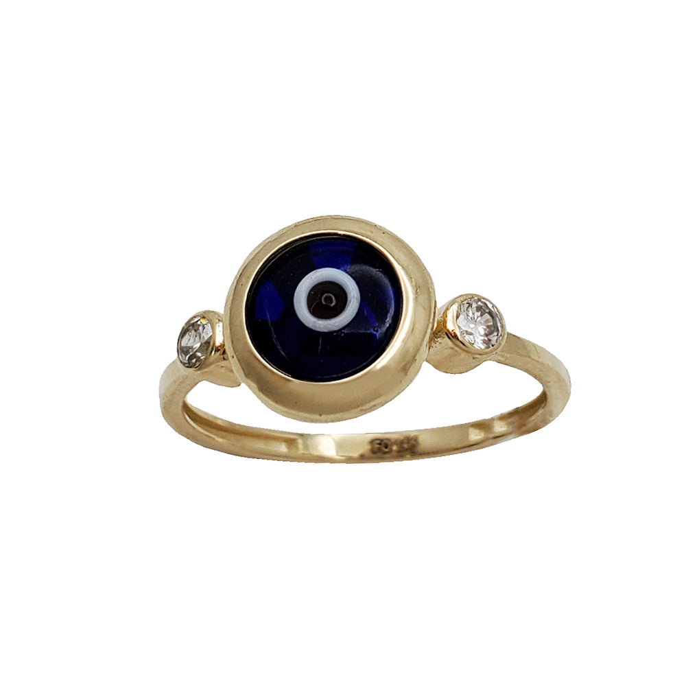 Zirconia Evil Eye Ring (14K)