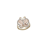 Tricolor Zirconia Butterfly Ring (14K)
