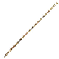 Tricolor Diamond-Cut Fancy Bracelet (14K)