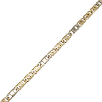 Two-Tone Solid Tyger Eye Bracelet (14K)